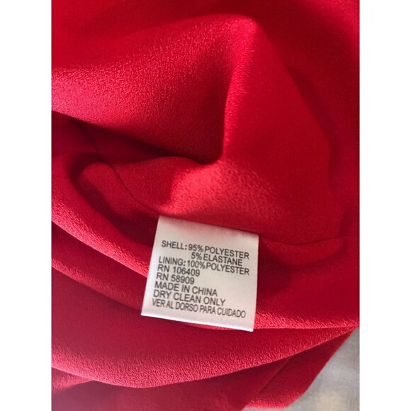 Cremieux Womens Size 8 Dress Red Long Sleeve Knee Length Cocktail Party - Picture 7 of 7